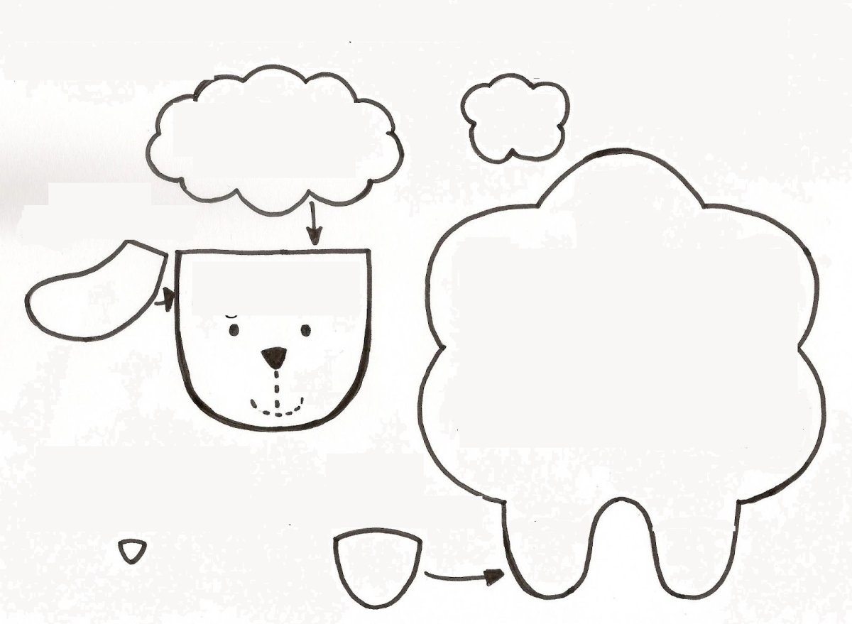 Барашек из фетра выкройка