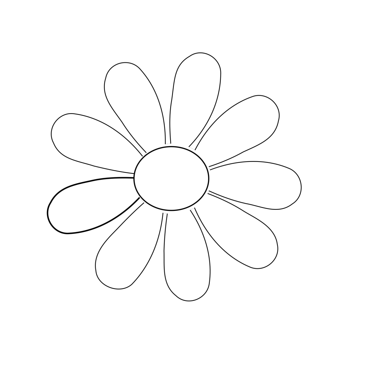 Ромашка шаблон для вырезания