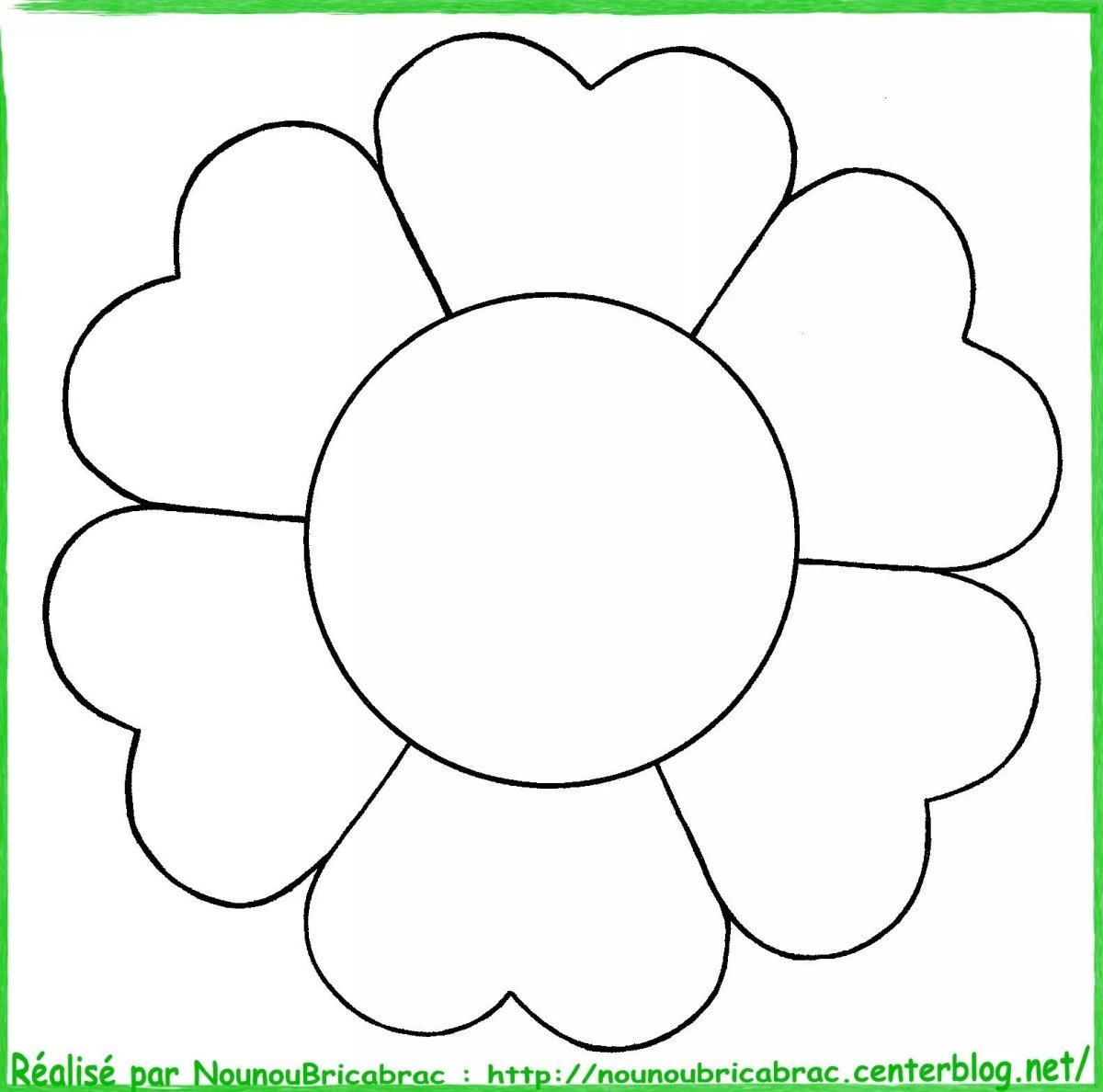 Цветок трафарет для аппликации