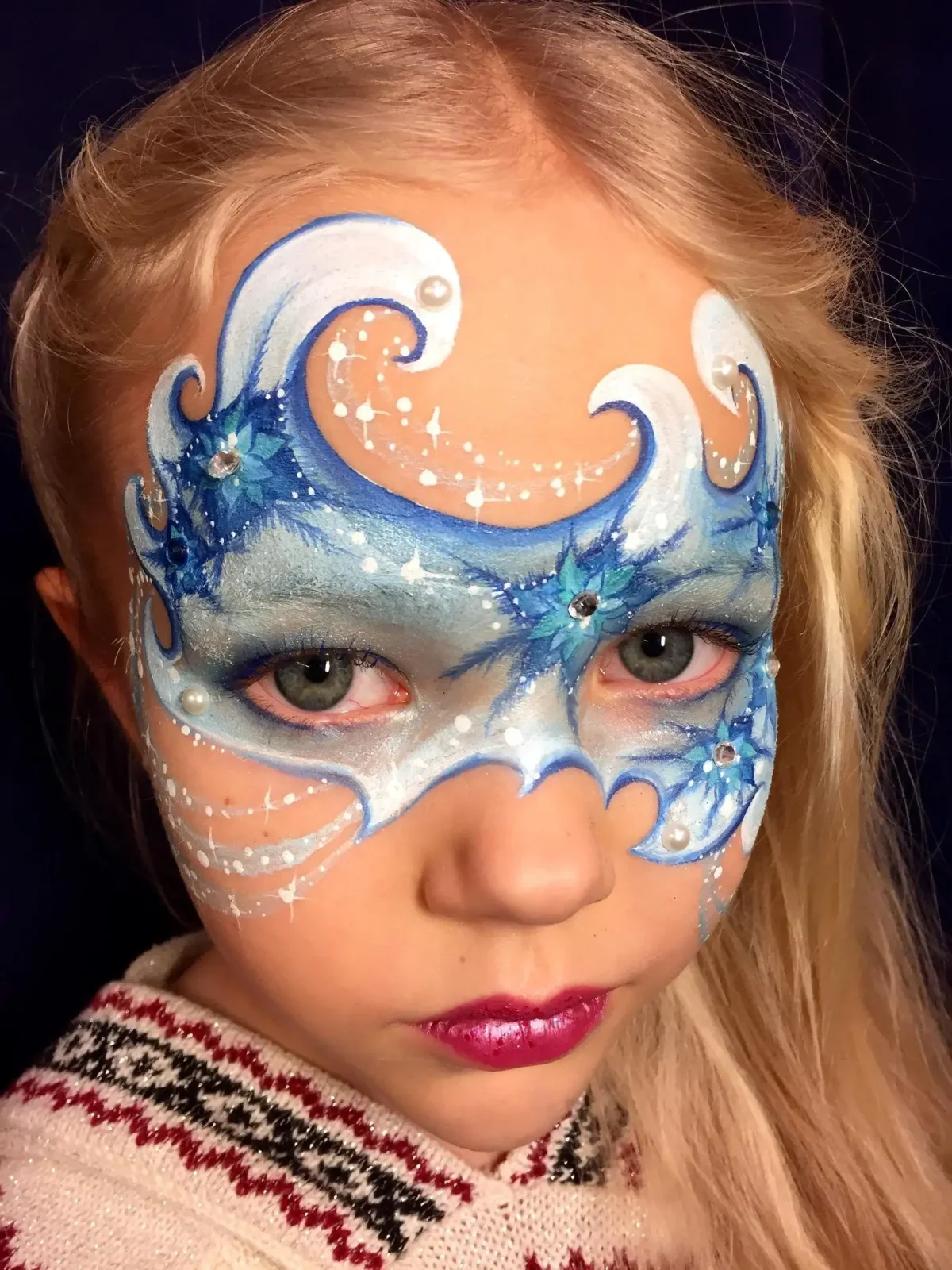 Новогодний грим на лицо