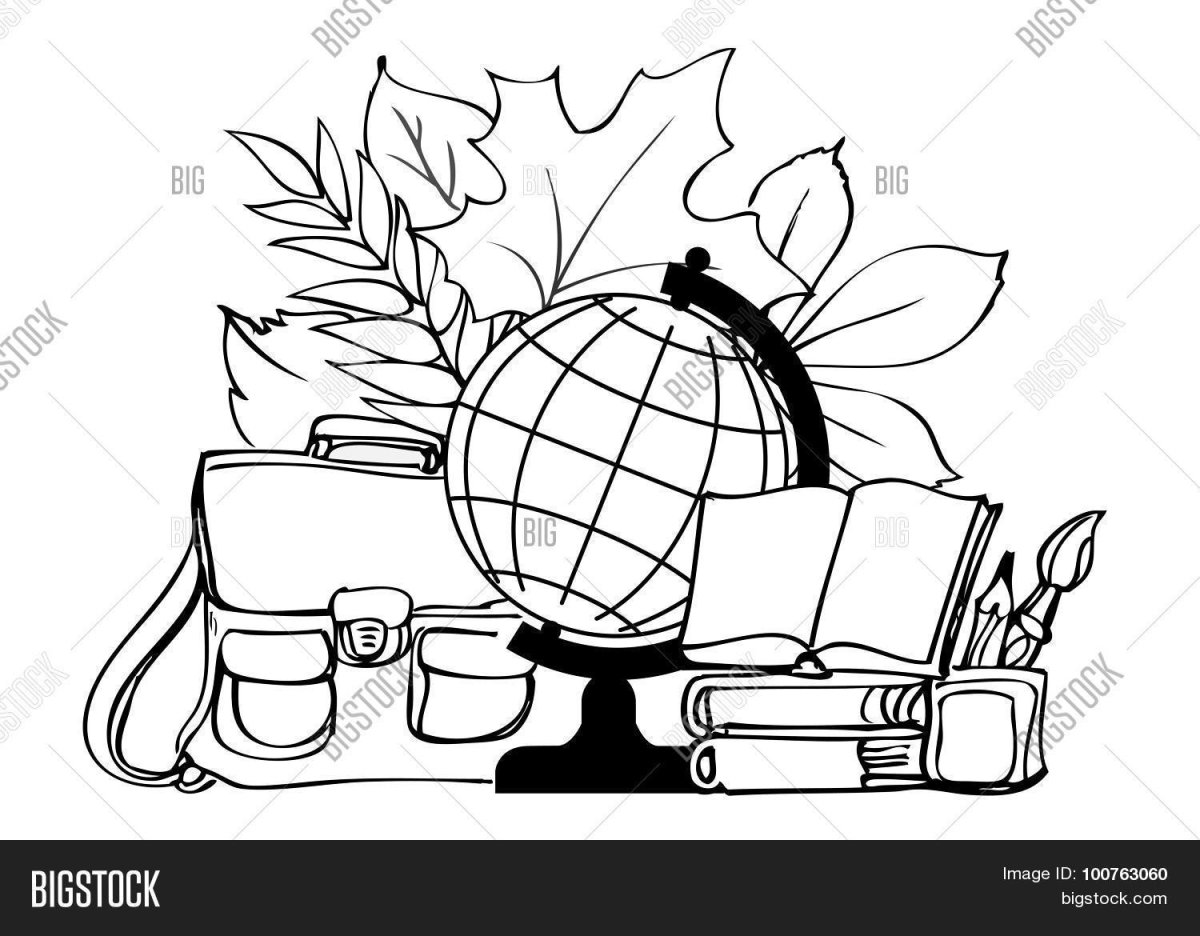 Раскраска на тему день учителя