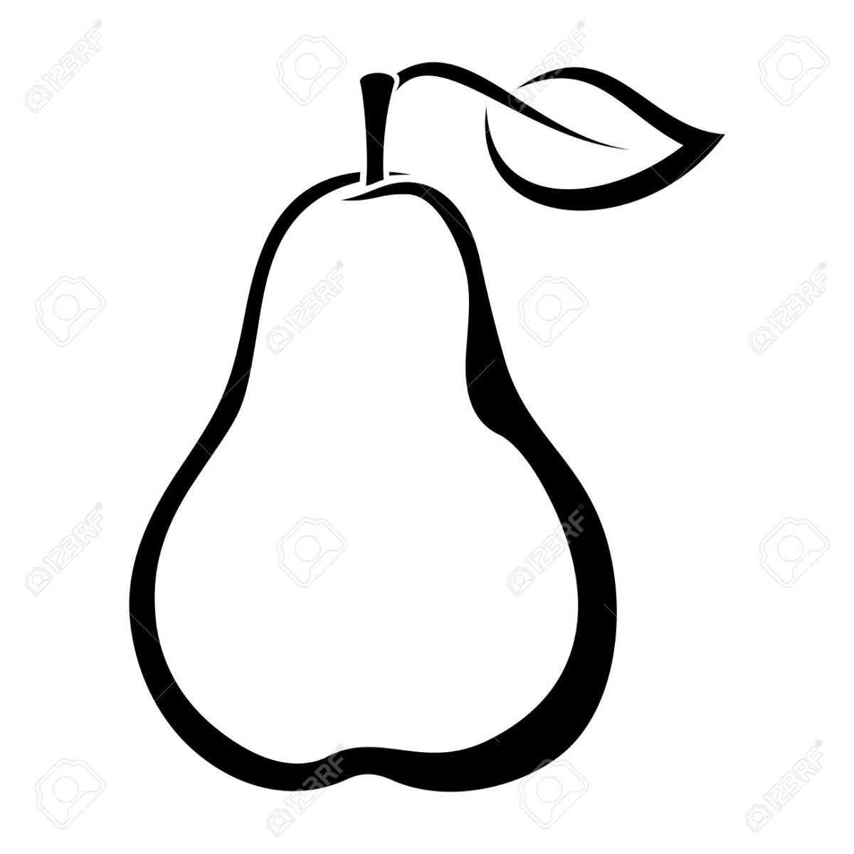 Груша раскраска для малышей