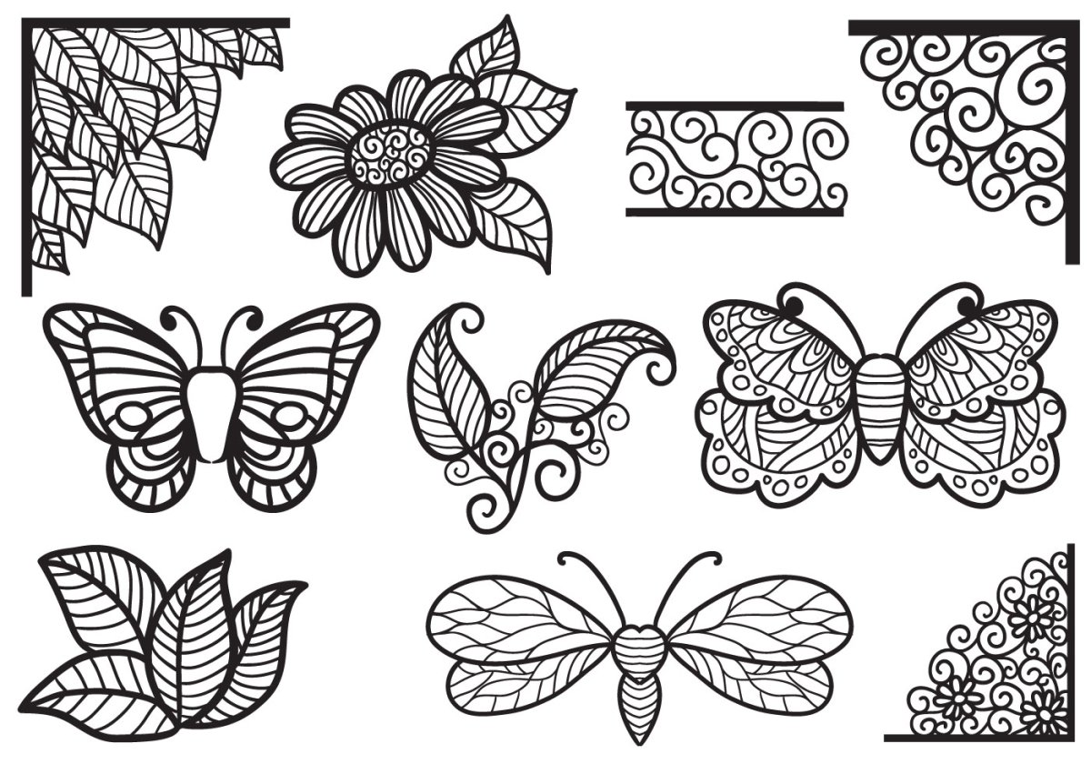 Цветочный узор для лазерной резки