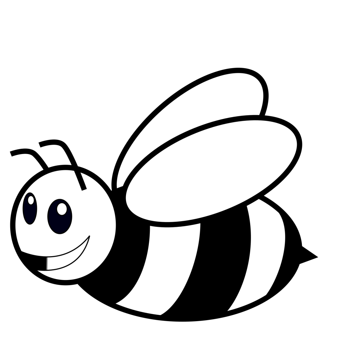Пчелы для печати черно белые