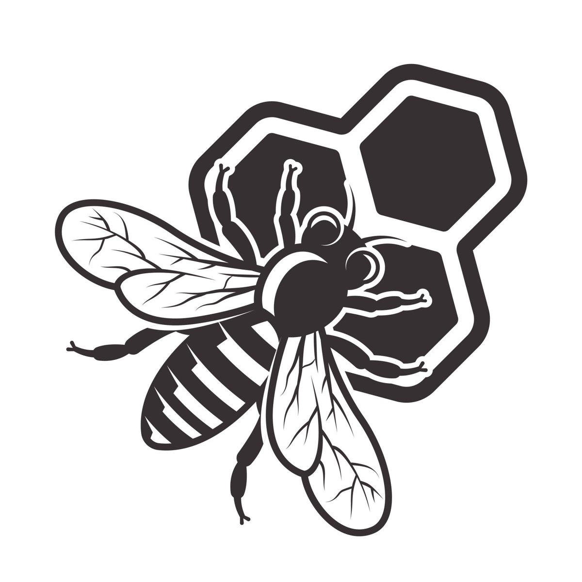 Трафарет пчелы для торта