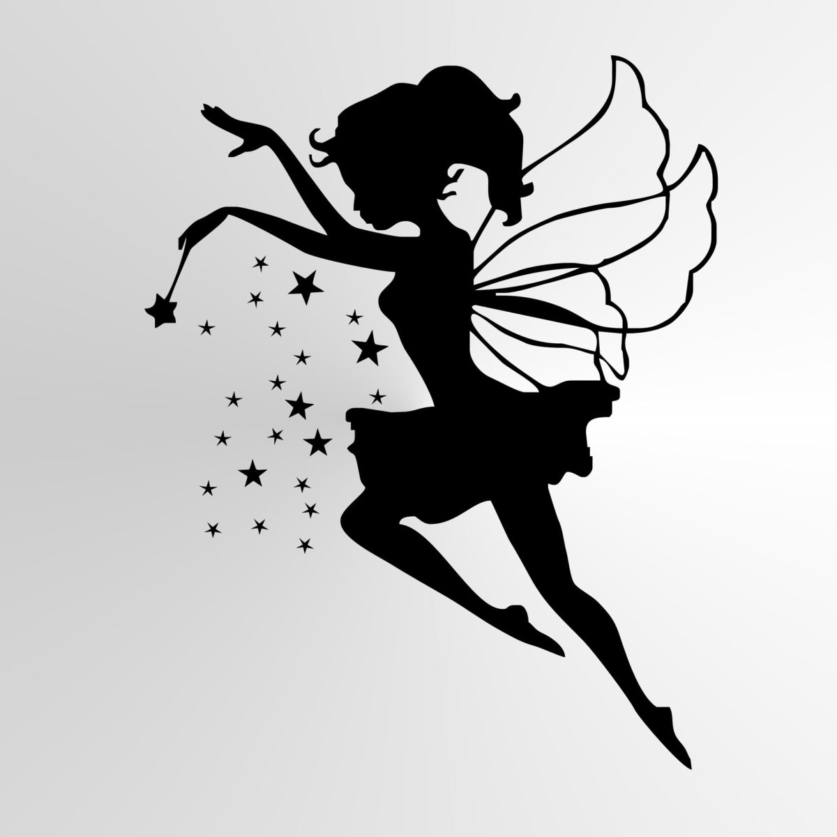 Трафарет феи на стену