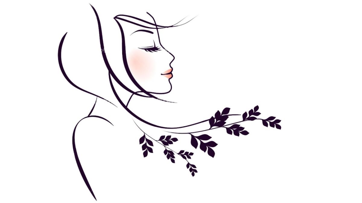 Контур девушки