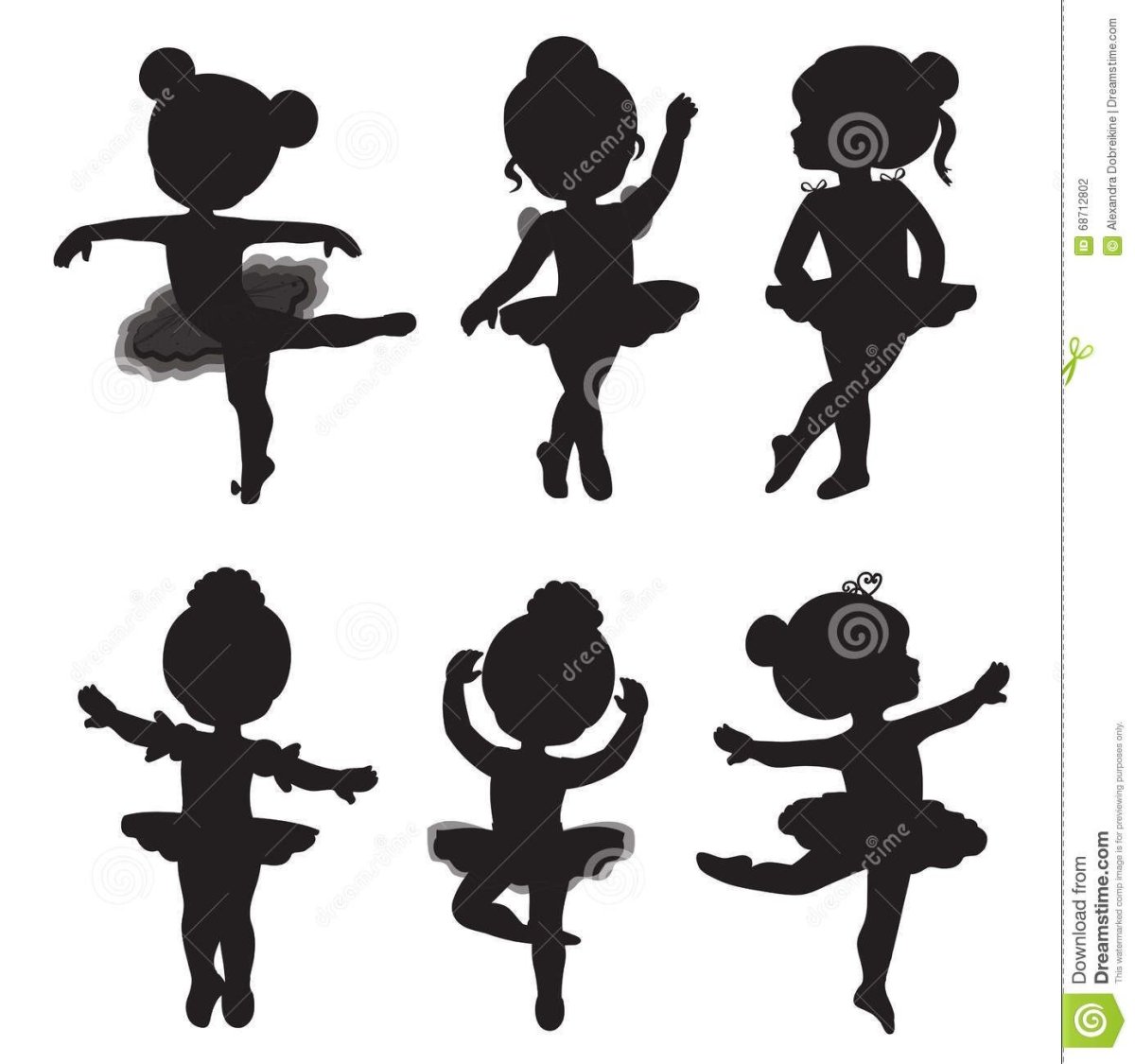 Маленькая балерина силуэт