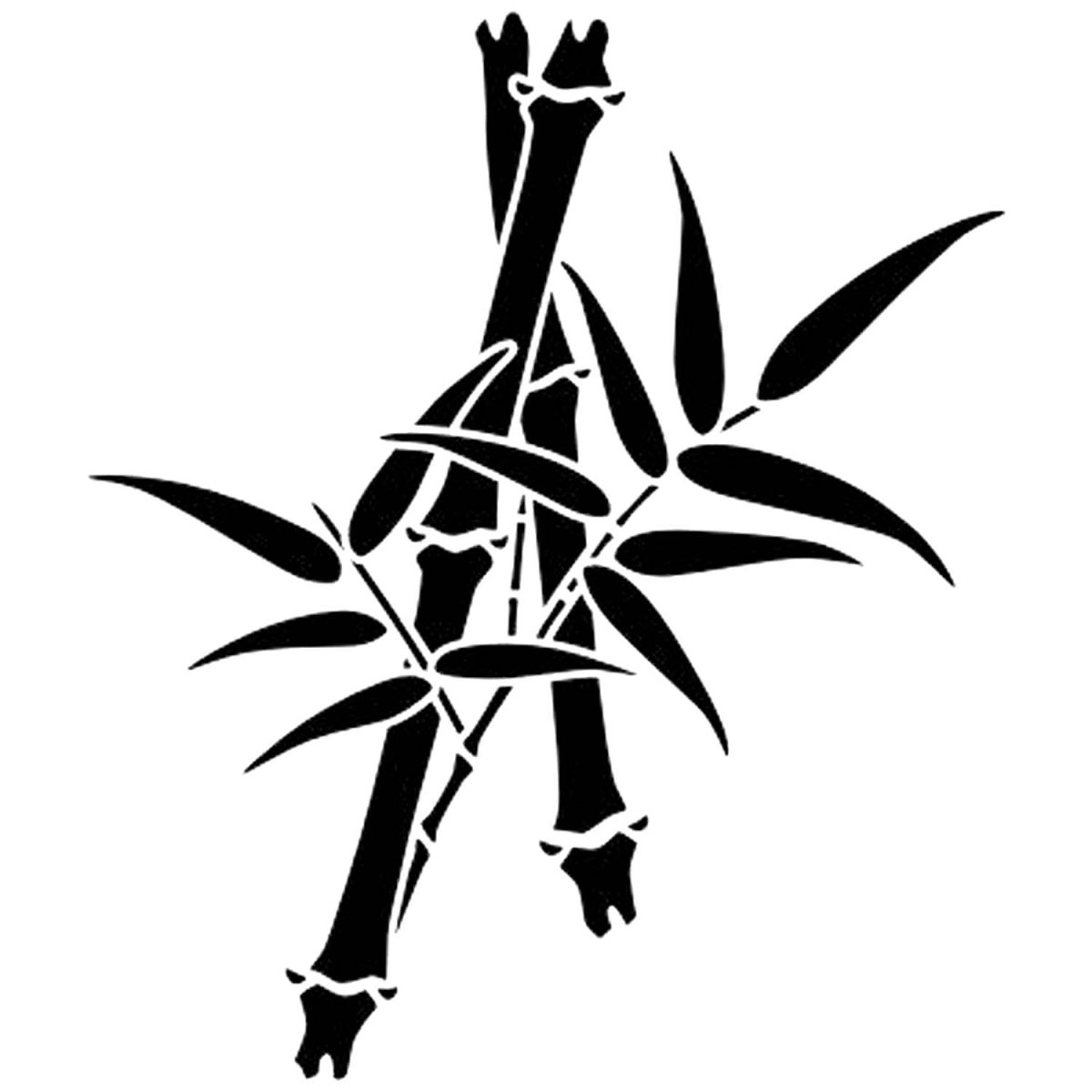 Белый бамбук на черном фоне