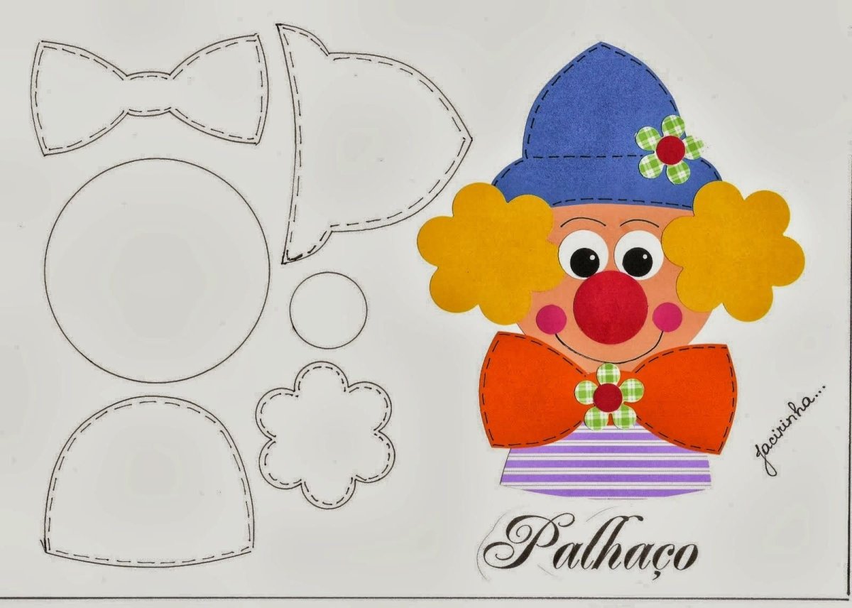 Клоун аппликация для детей