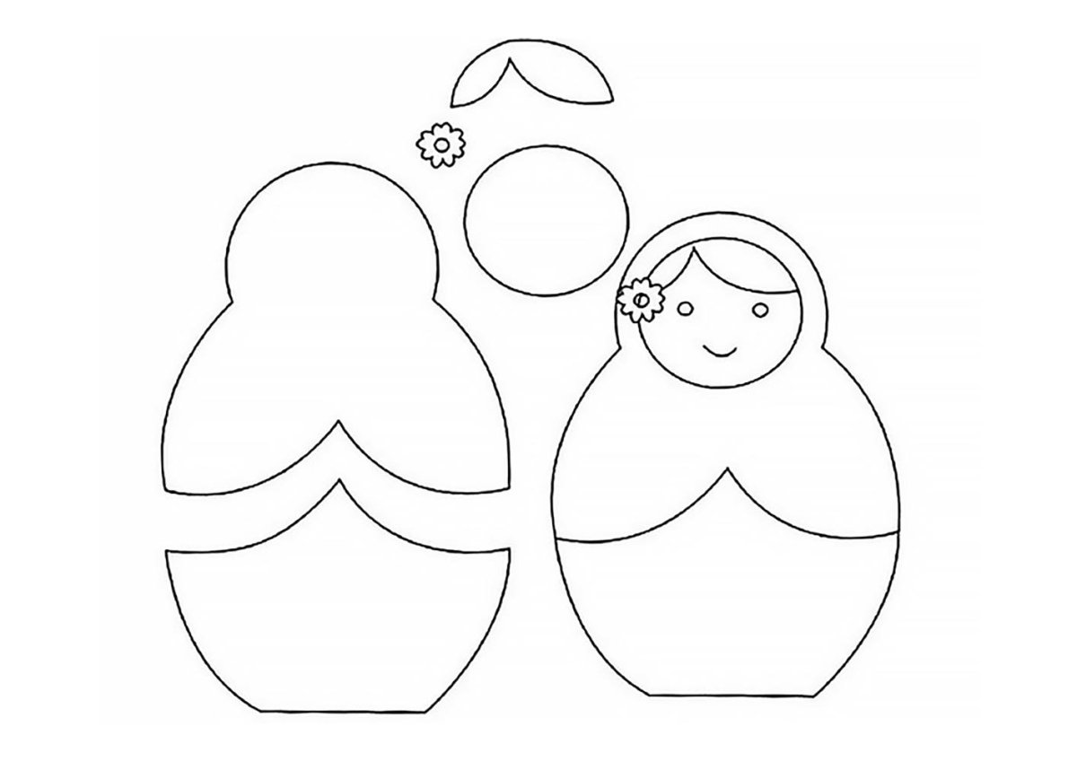 Аппликация Матрешка