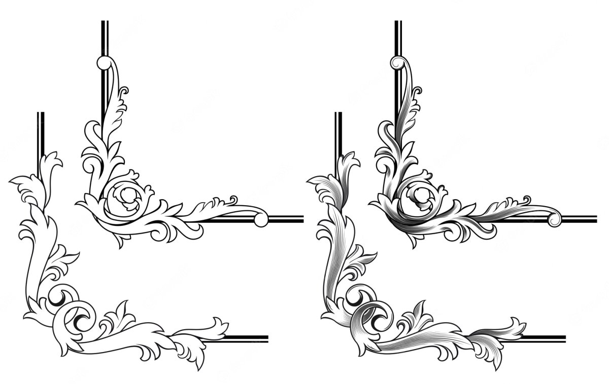 Вензеля угловые для гравировки