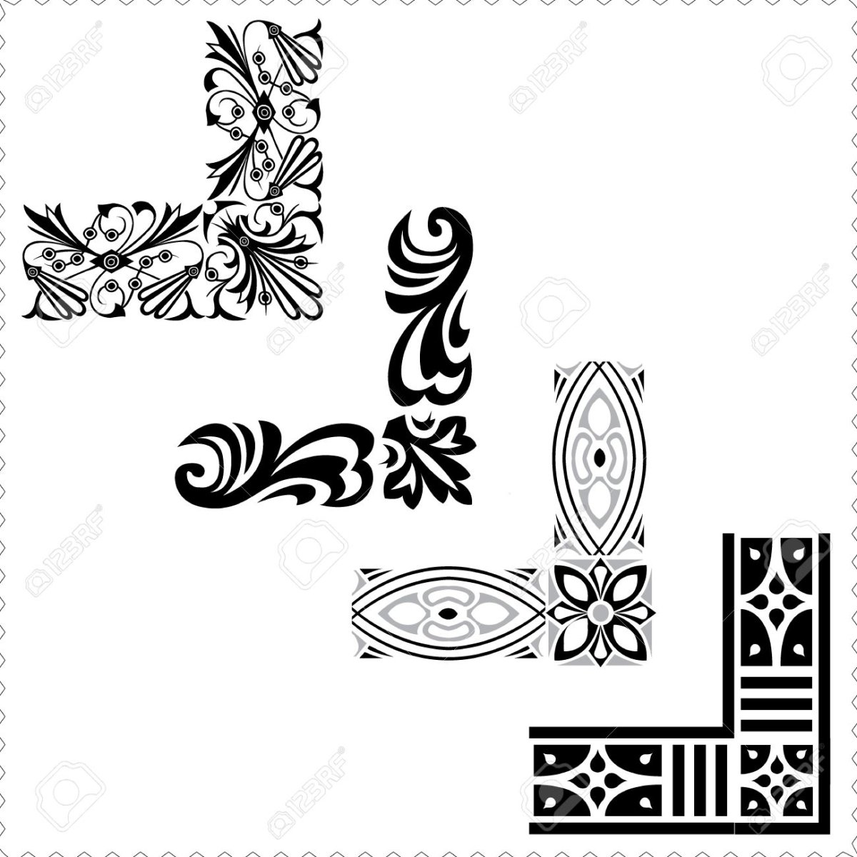 Арабский орнамент угловой