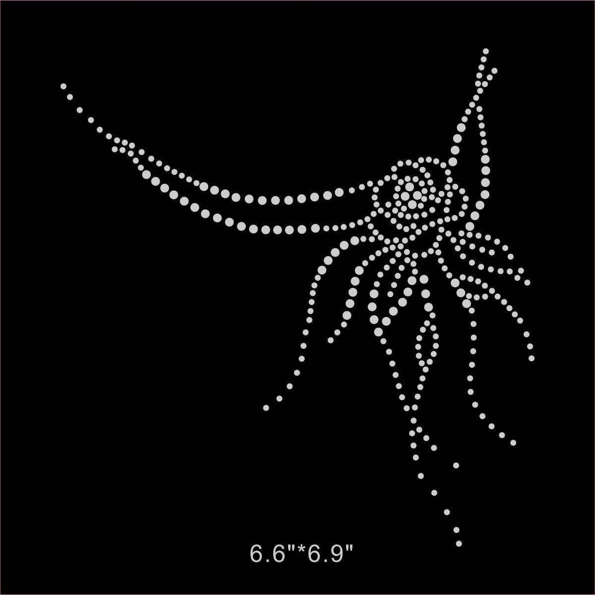 Цветы стразами трафарет