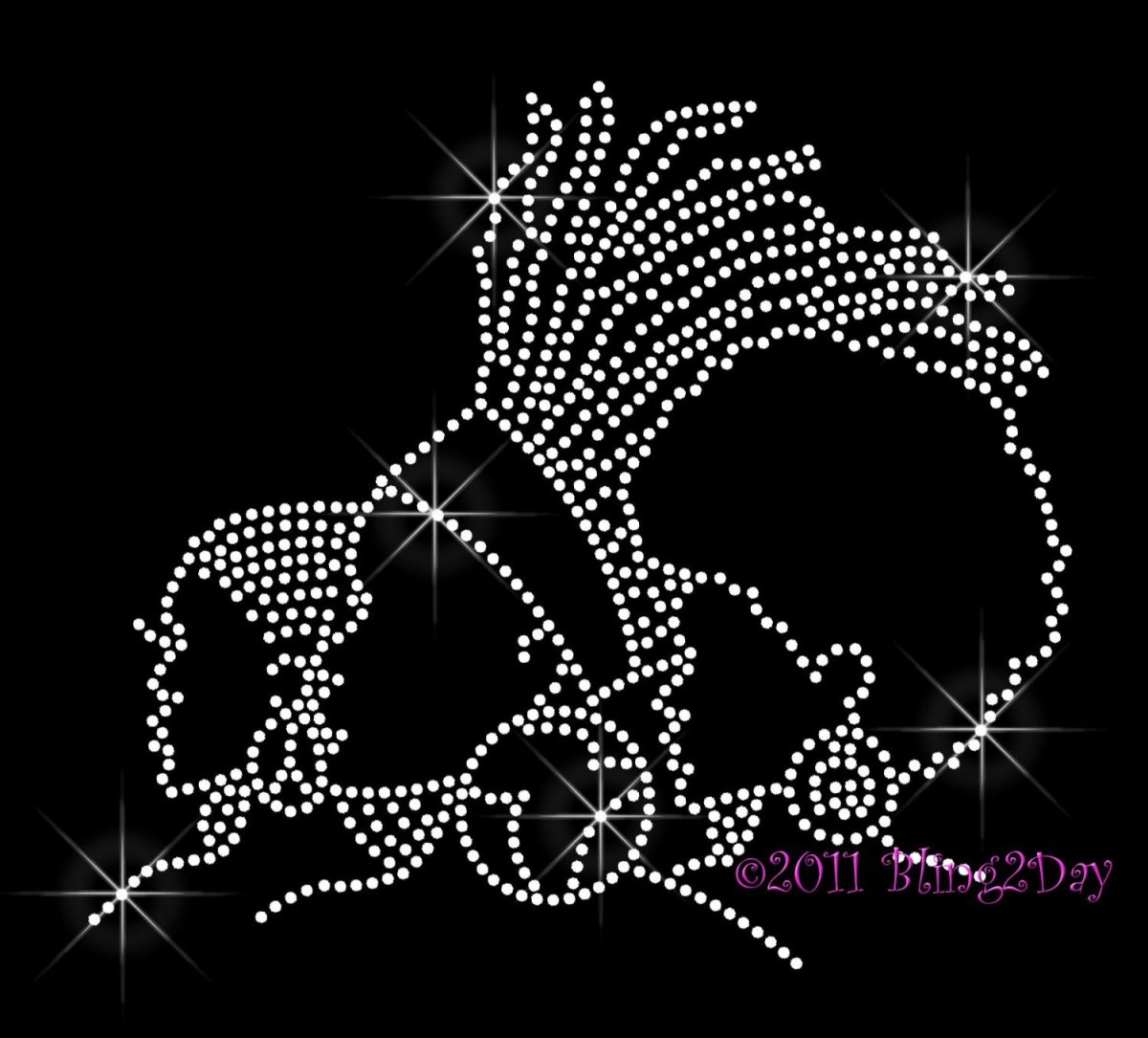 Рисунок для девочки из страз