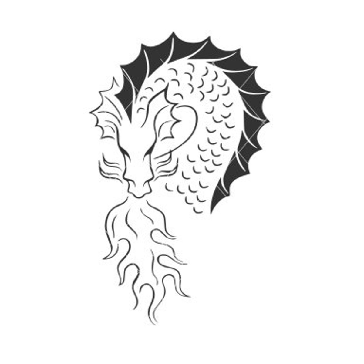 Наклейка дракон