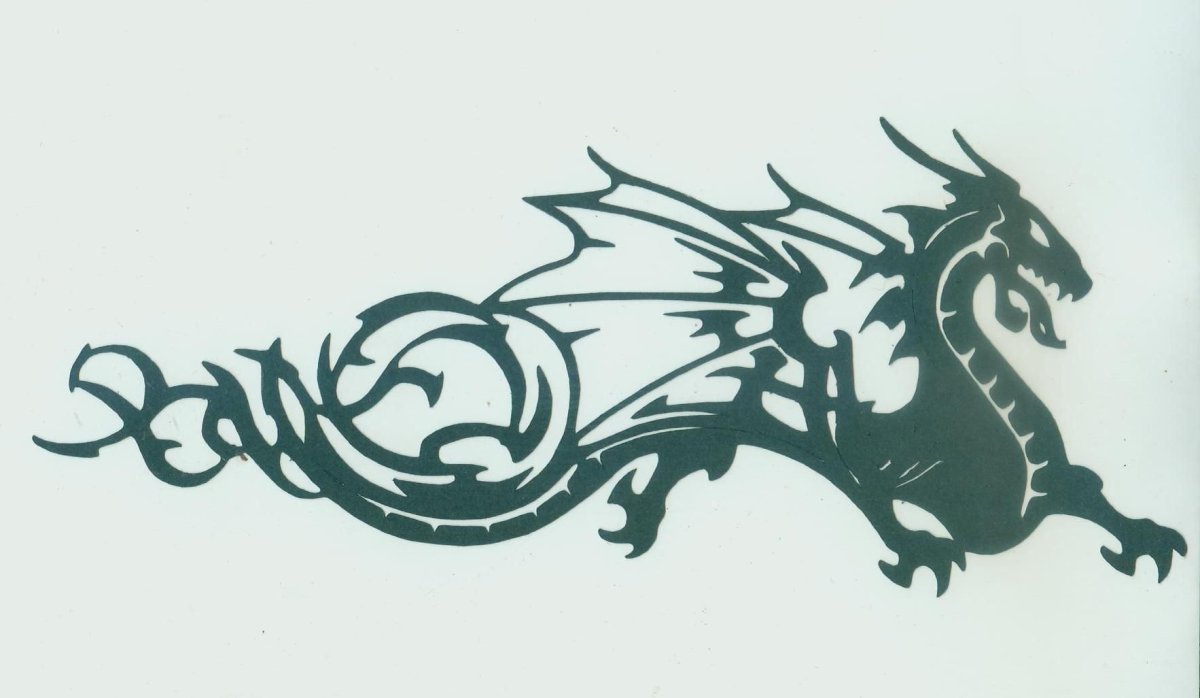 Трафарет дракона