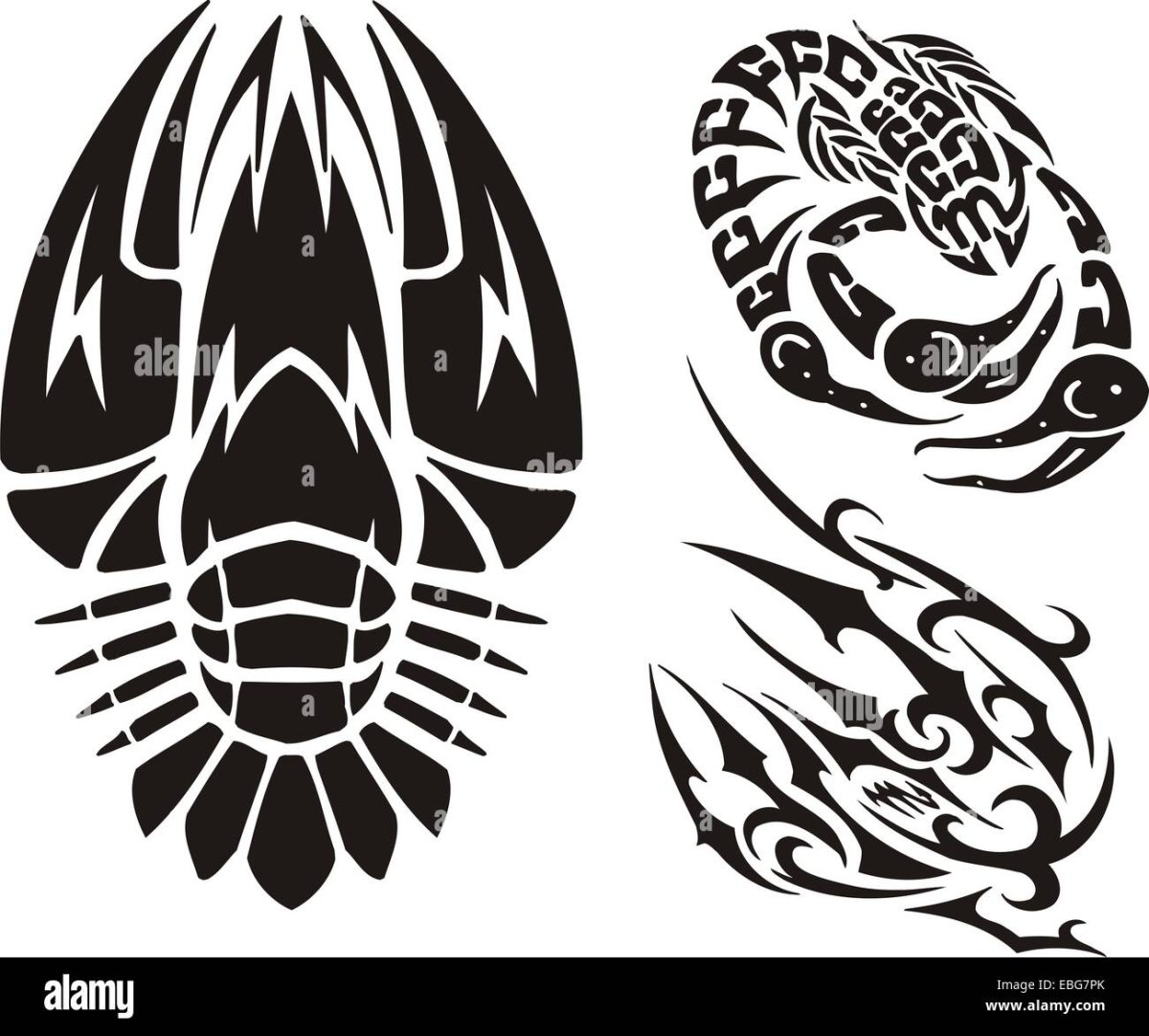 Трафарет скорпиона для вырезания