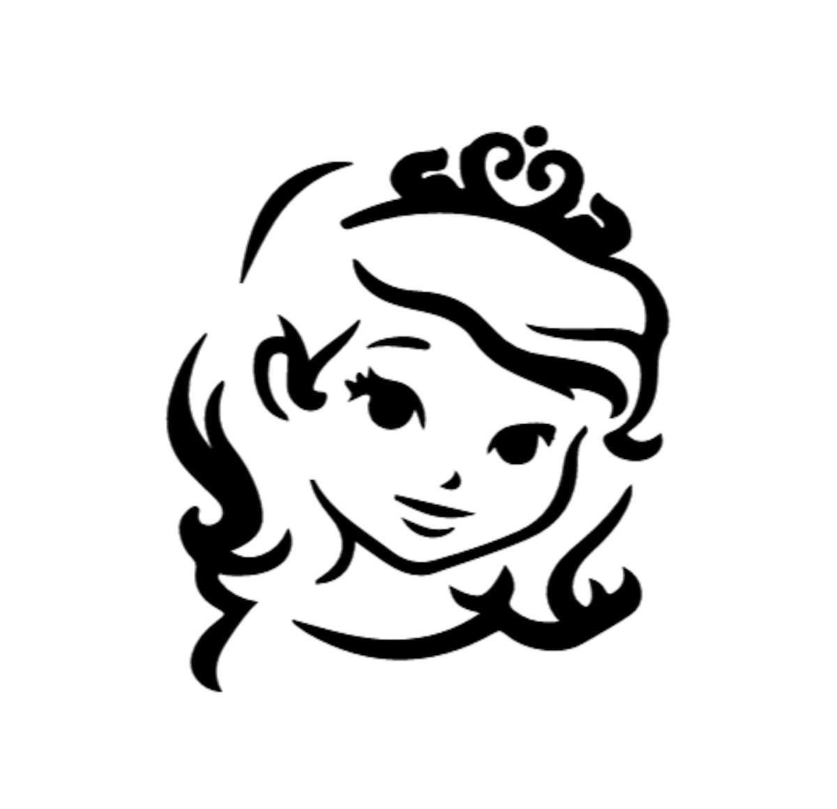 Лицо девочки трафарет для торта