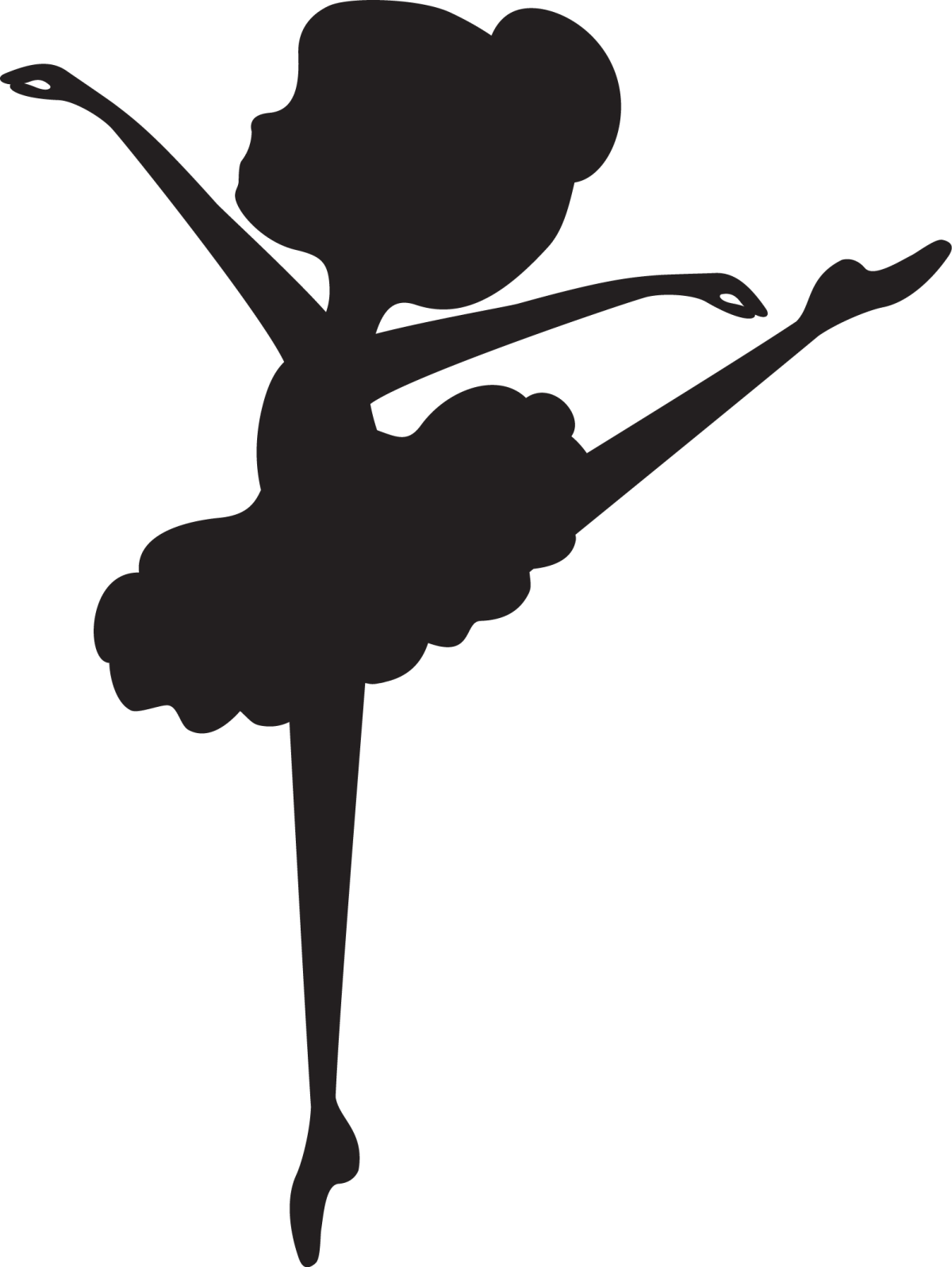 Балерина трафарет