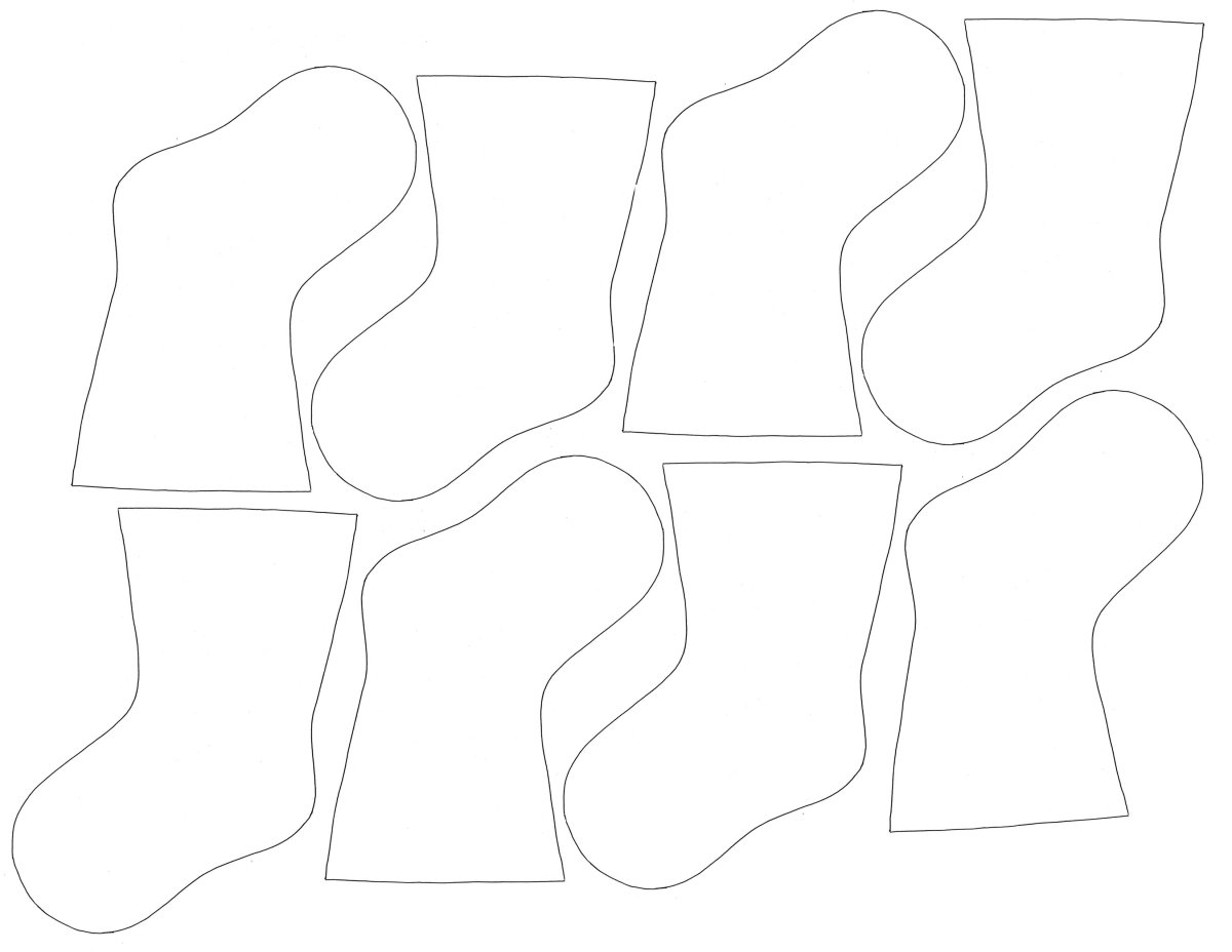 Носок раскраска