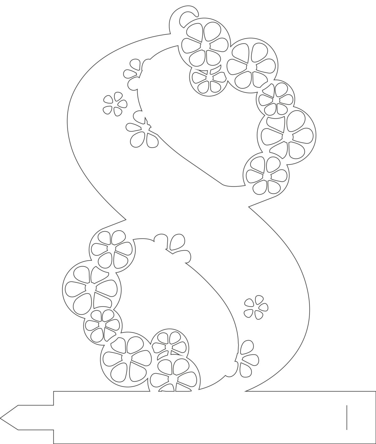 Трафарет цифр для торта цифры