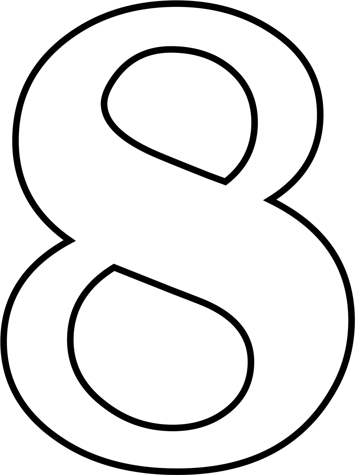 Цифра 8 трафарет