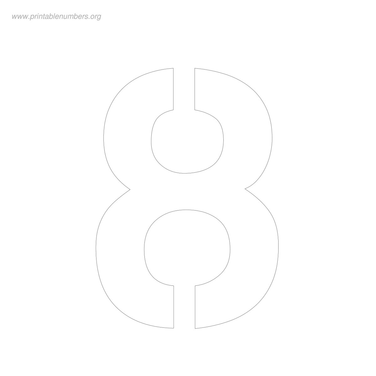 Цифра 8 трафарет