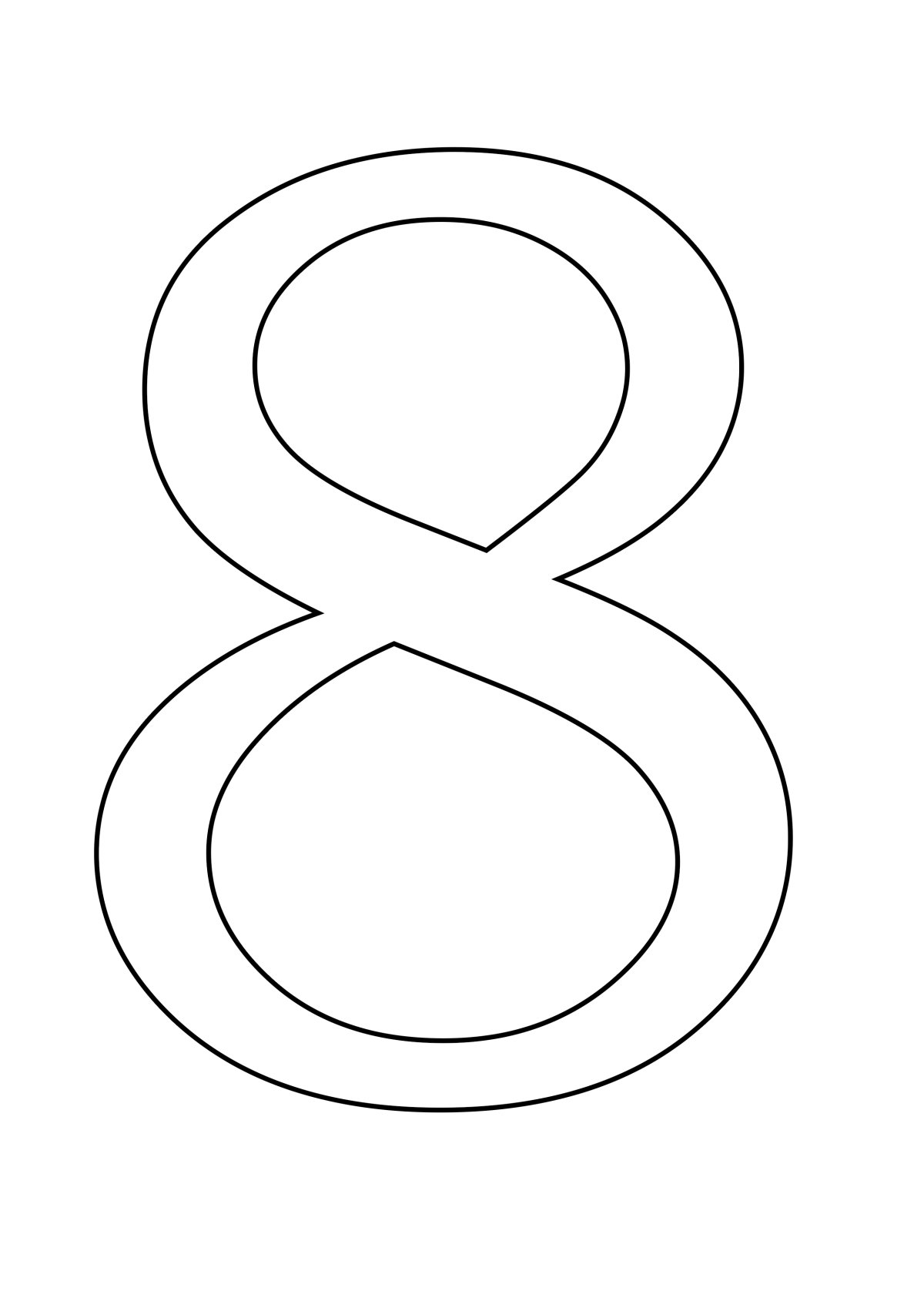 Восьмерка трафарет