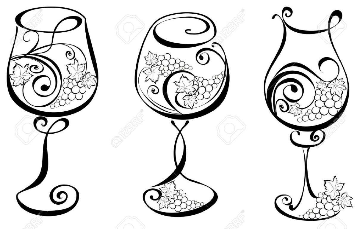 Трафареты для рисования на бокалах
