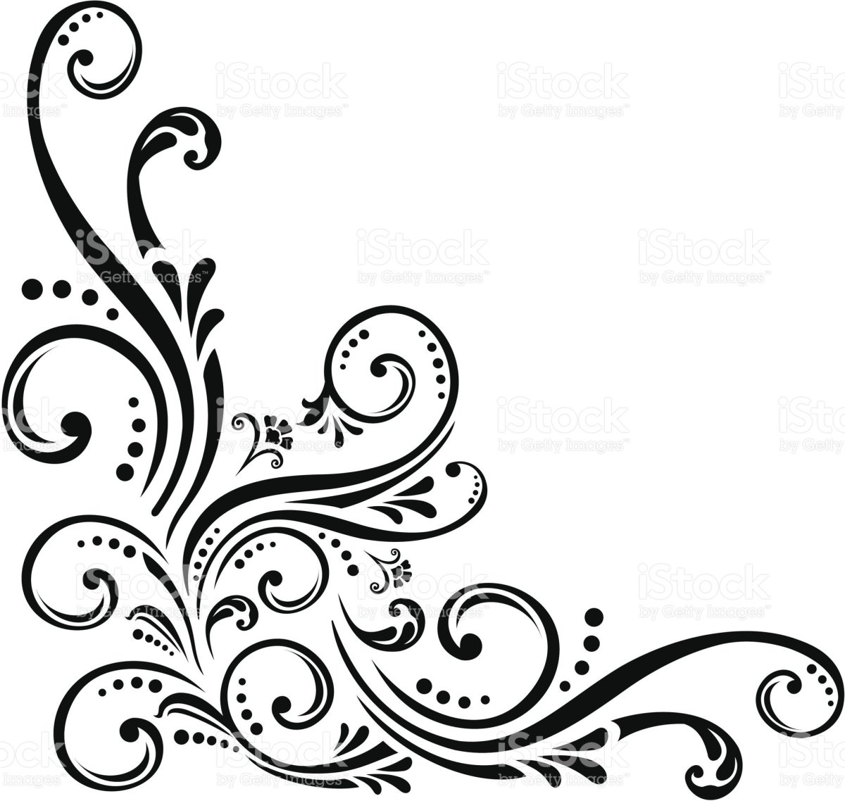 Каллиграфический угловой орнамент