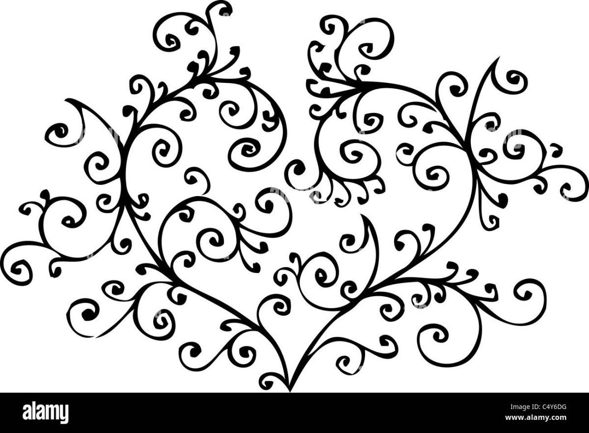 Трафарет для свадебных бокалов завитки