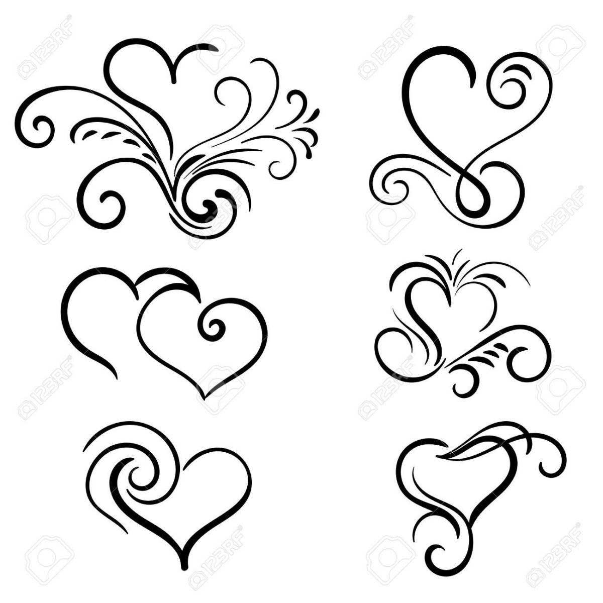 Вензель с сердечком