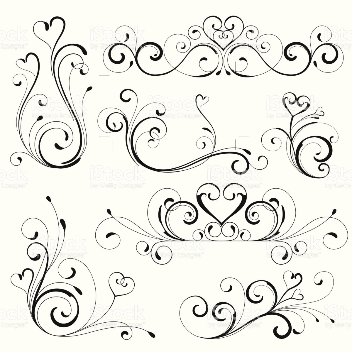 Завитушки для росписи бокалов