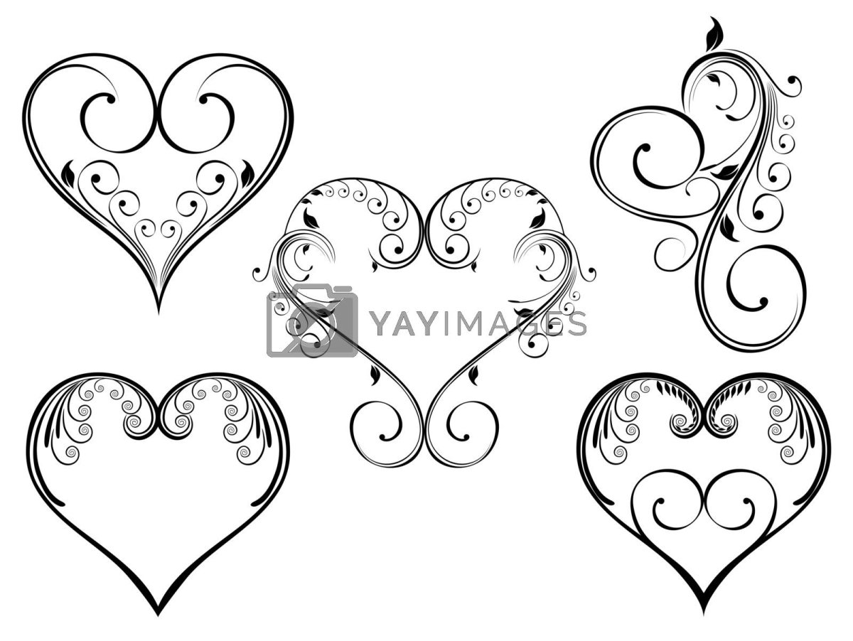 Вензель в виде сердца