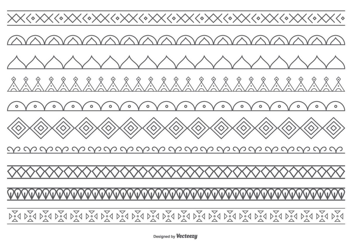 Геометрический орнамент в полосе
