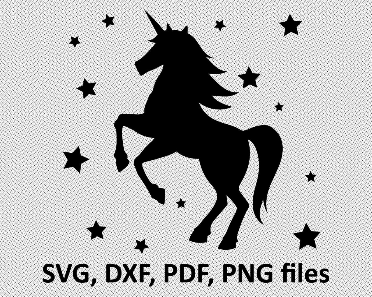 Силуэт единорога трафарет