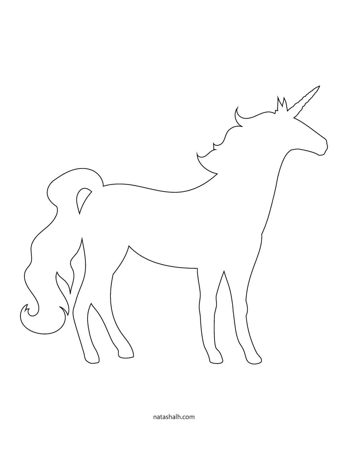 Единорог вектор раскраска