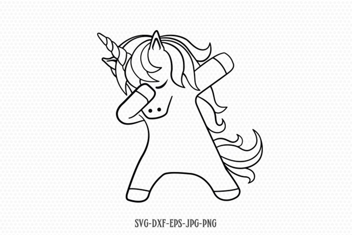Единорог трафарет