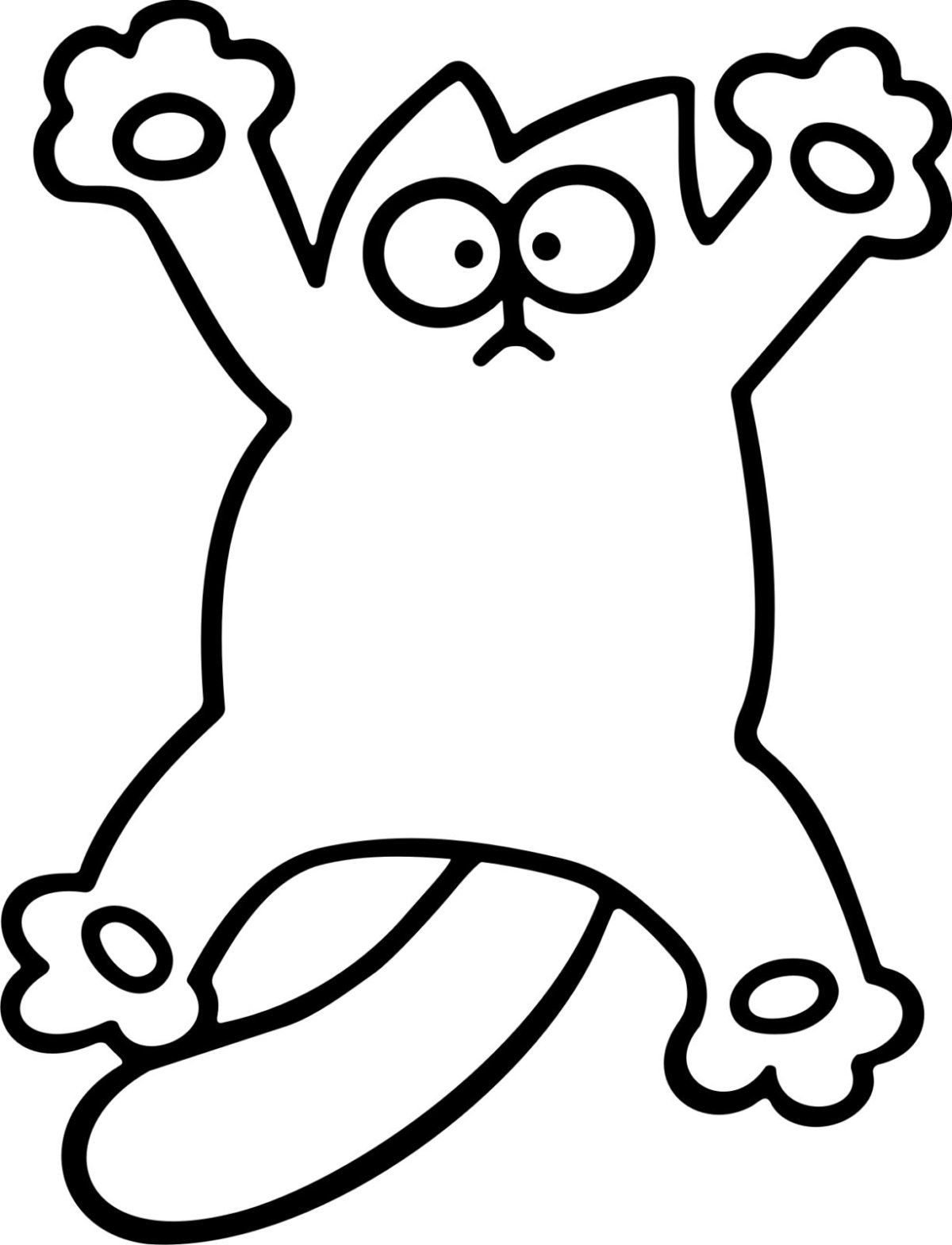 Кот Саймона. Раскраска