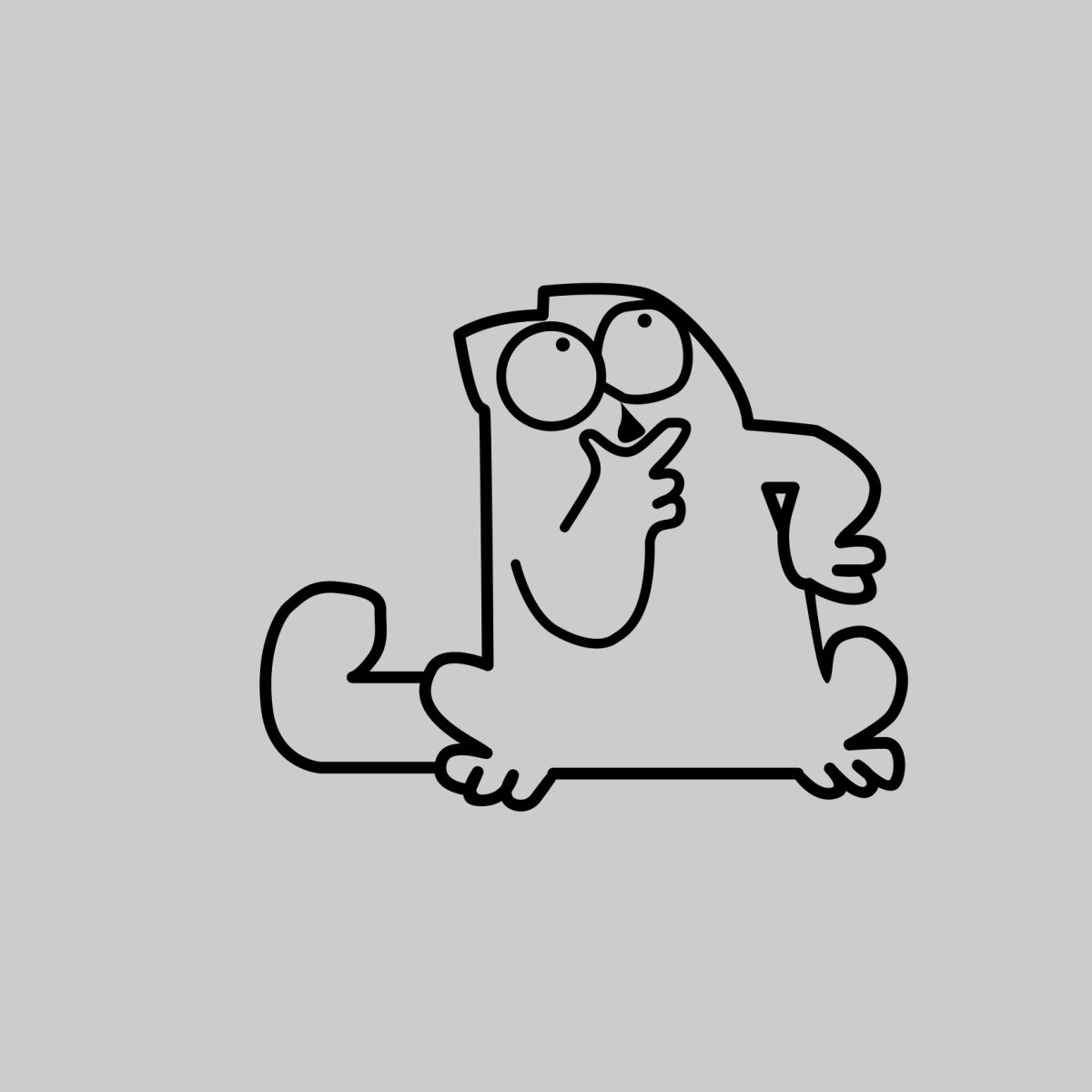 Кот Саймон радуется