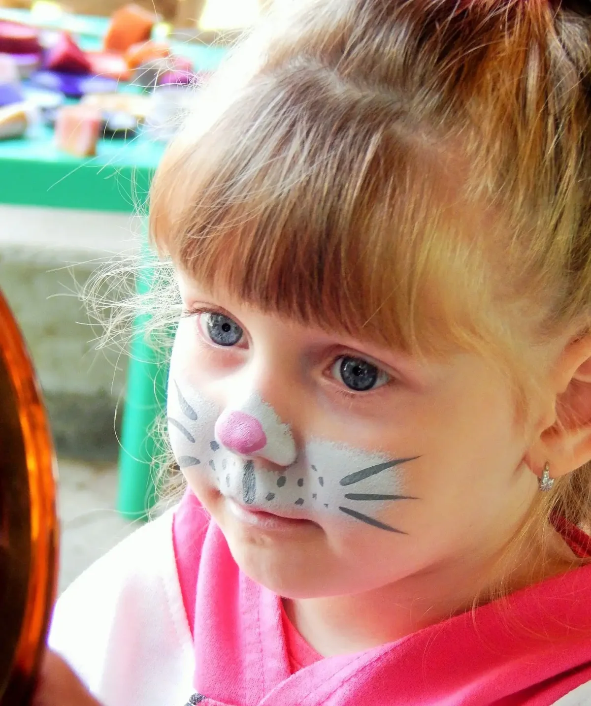 Аквагрим волк на лице