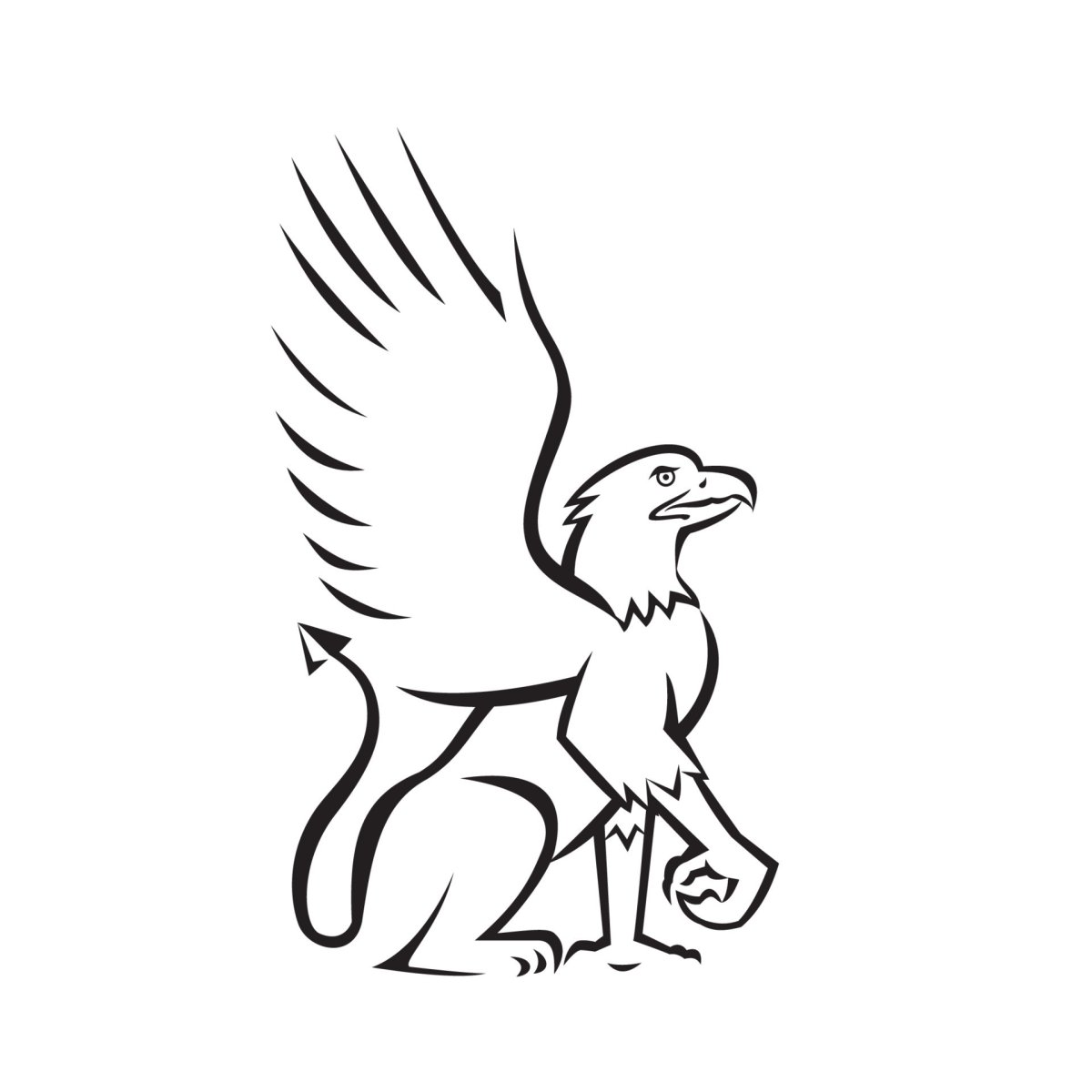 Трафарет грифон