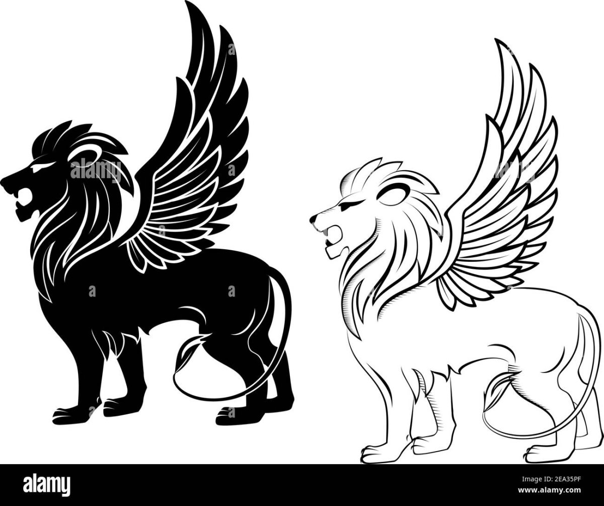 Грифон одной линией красиво