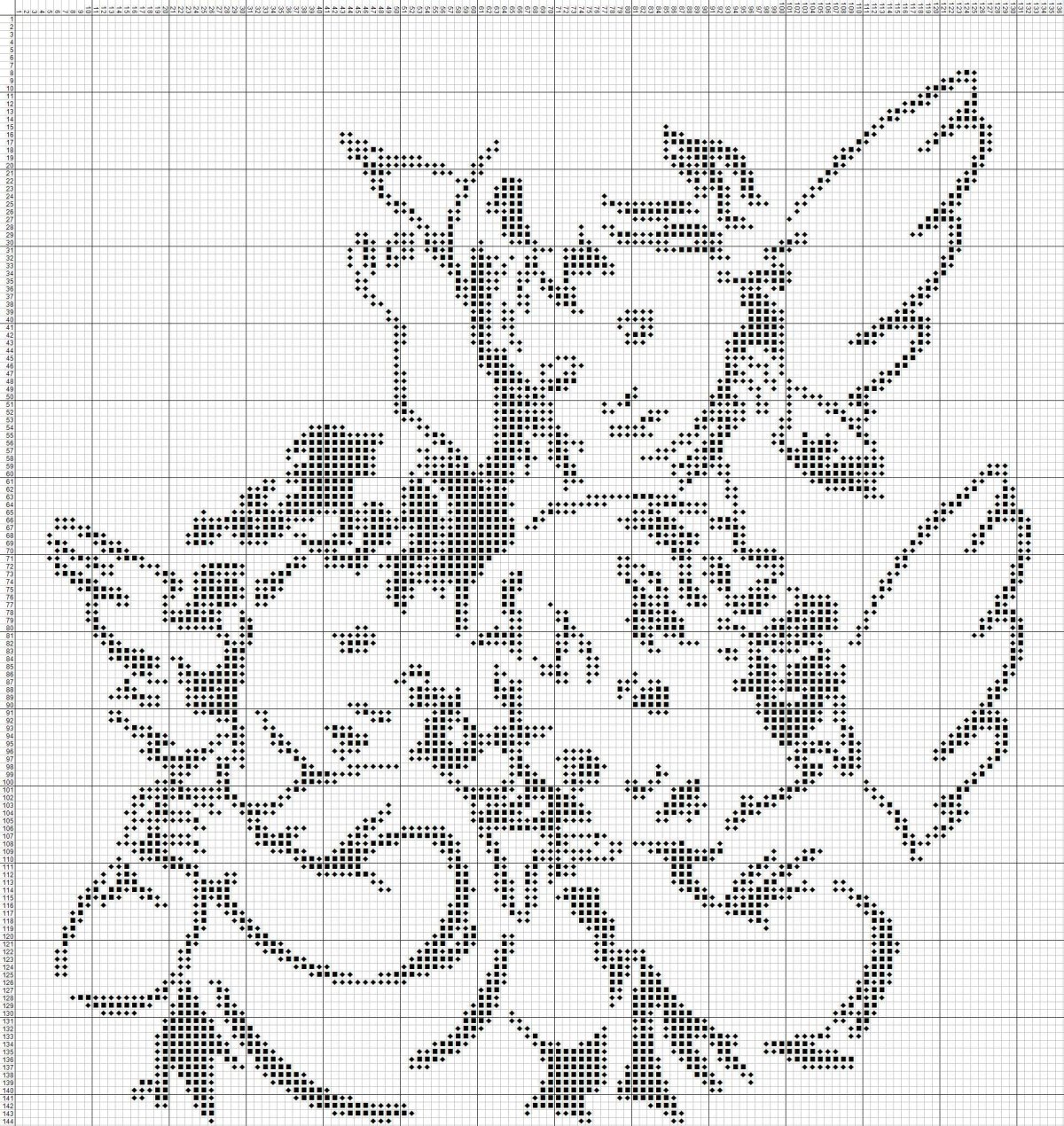 Вышивка однотонная