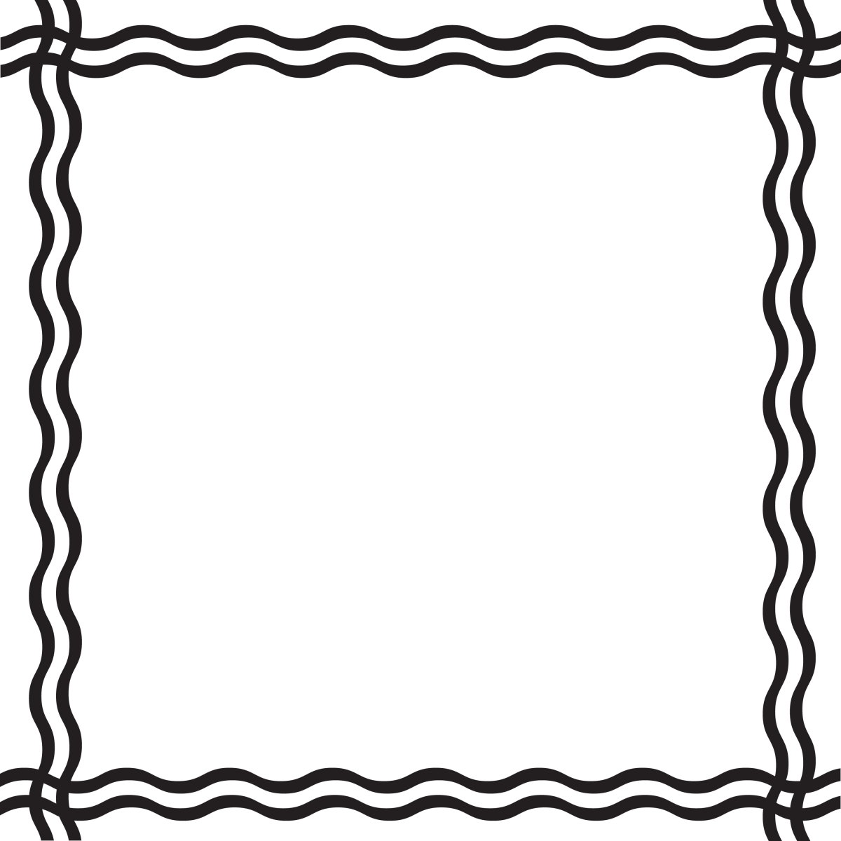 Волнистая прямоугольная рамка