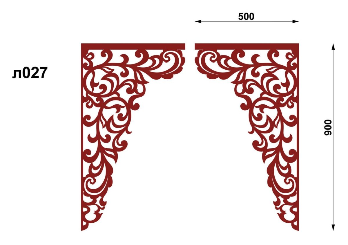 Ажурные ламбрекены трафареты