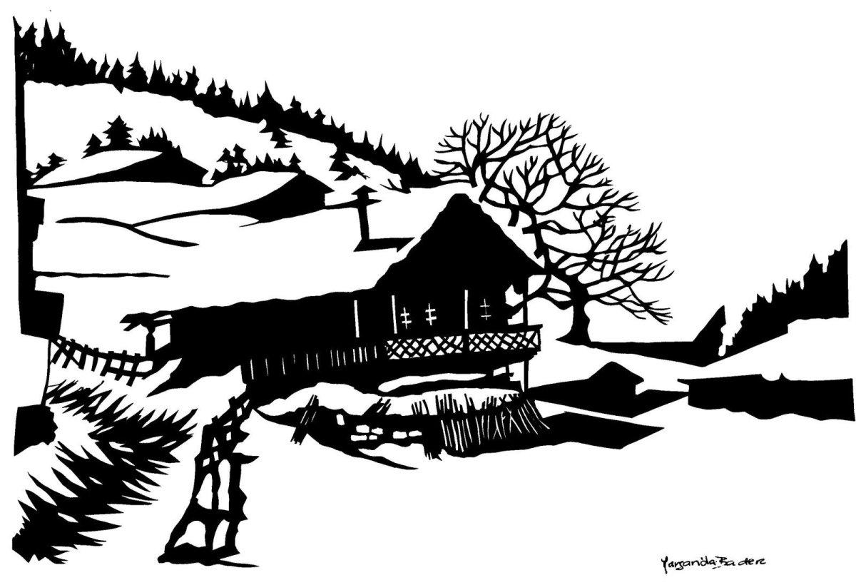 Пейзаж силуэт