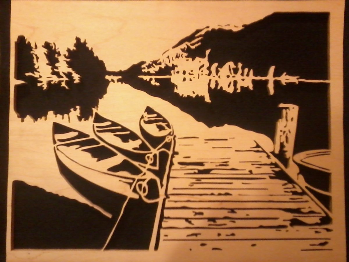 Силуэтное Выжигание по дереву