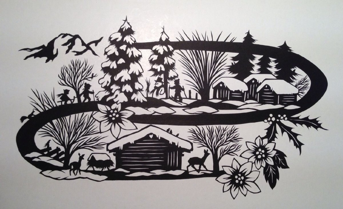 Силуэты природы для вырезания